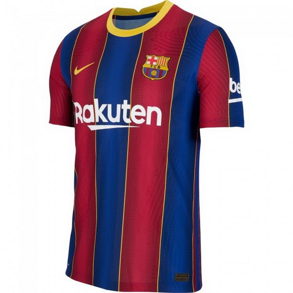 Camiseta Barcelona Replica Primera Ropa 2020/21 Azul Rojo